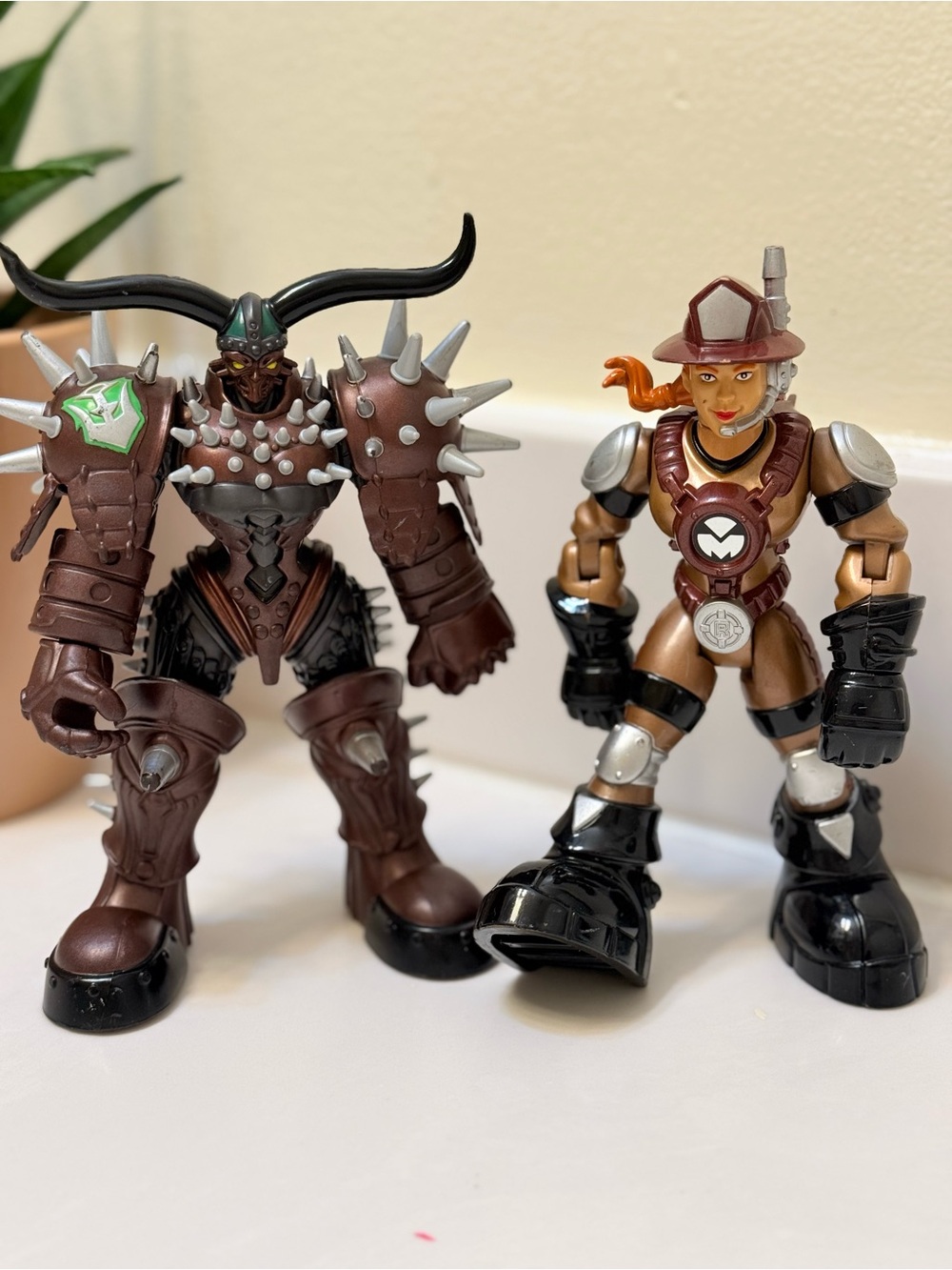 Vintage Fisher Price Rescue Heroes Figures Wendy Waters & Horned Villain Lot